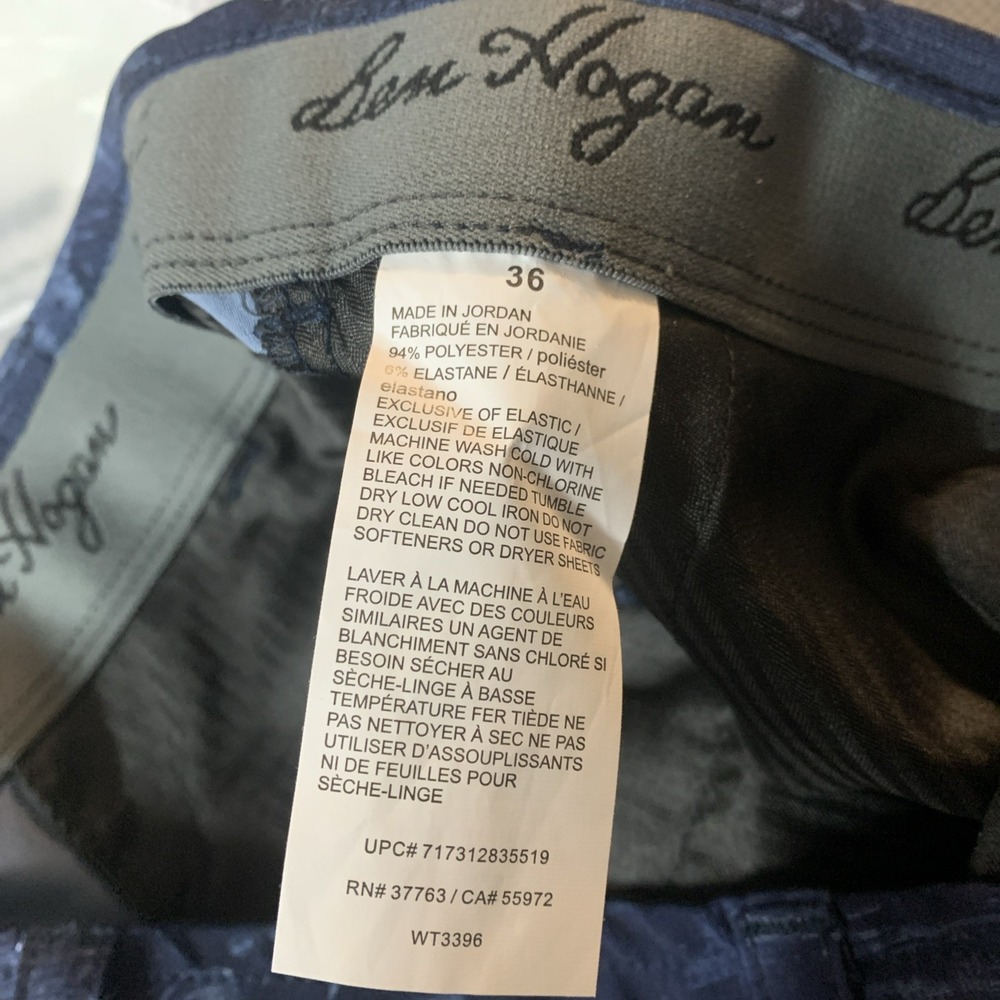Ben Hogan Performance Golf Shorts Casual Men's Size 36 Flat Front Blue Floral - Picture 4 of 9